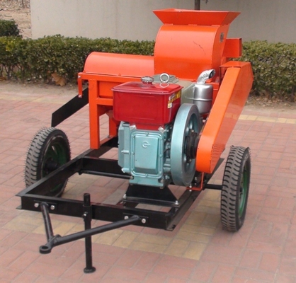 food &amp;amp; Powerful Belt Driven Diesel Engine Corn Beverage Plant Wheels Type Towable Thresher And Hulling Machine